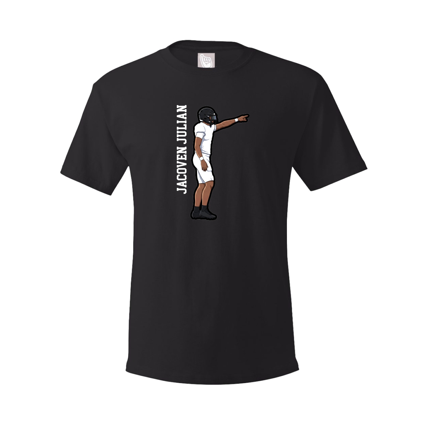 Tee — Name Vertical in Black