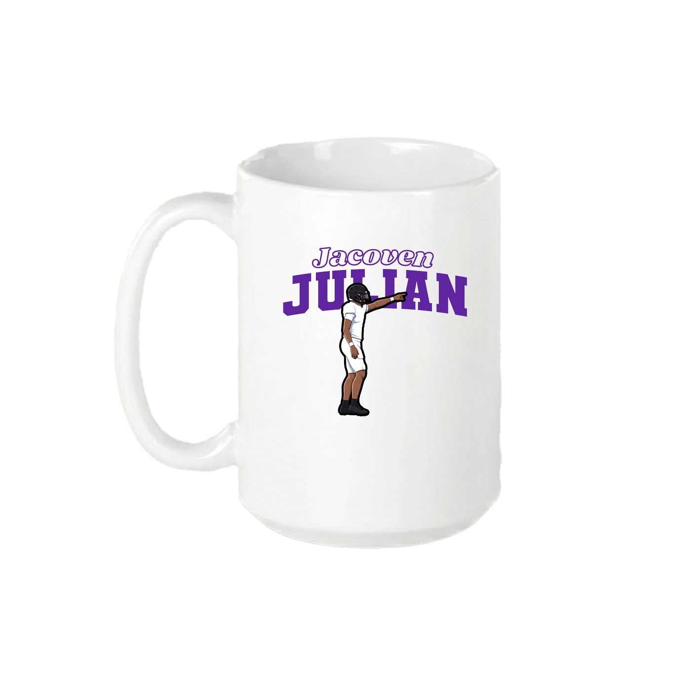 15oz Coffee Mug — Name Arch in White