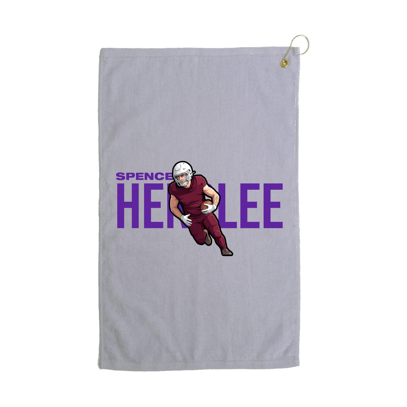 Golf Towel — Player Name in Grey