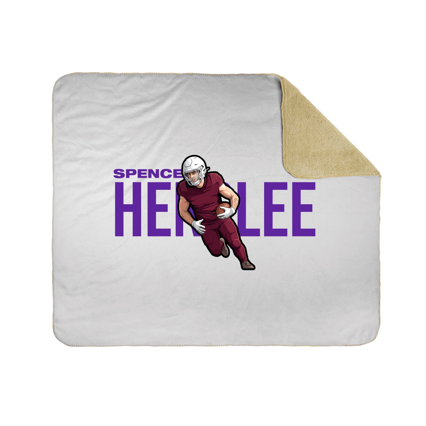 Throw Blanket — Player Name in White