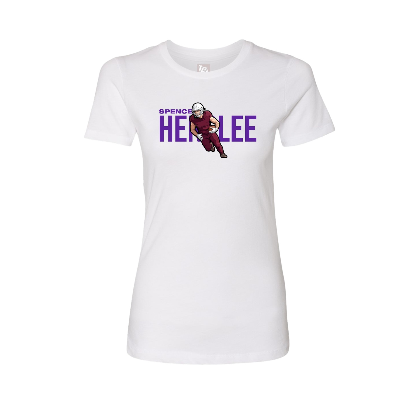 Fitted Women's Tee — Player Name in White