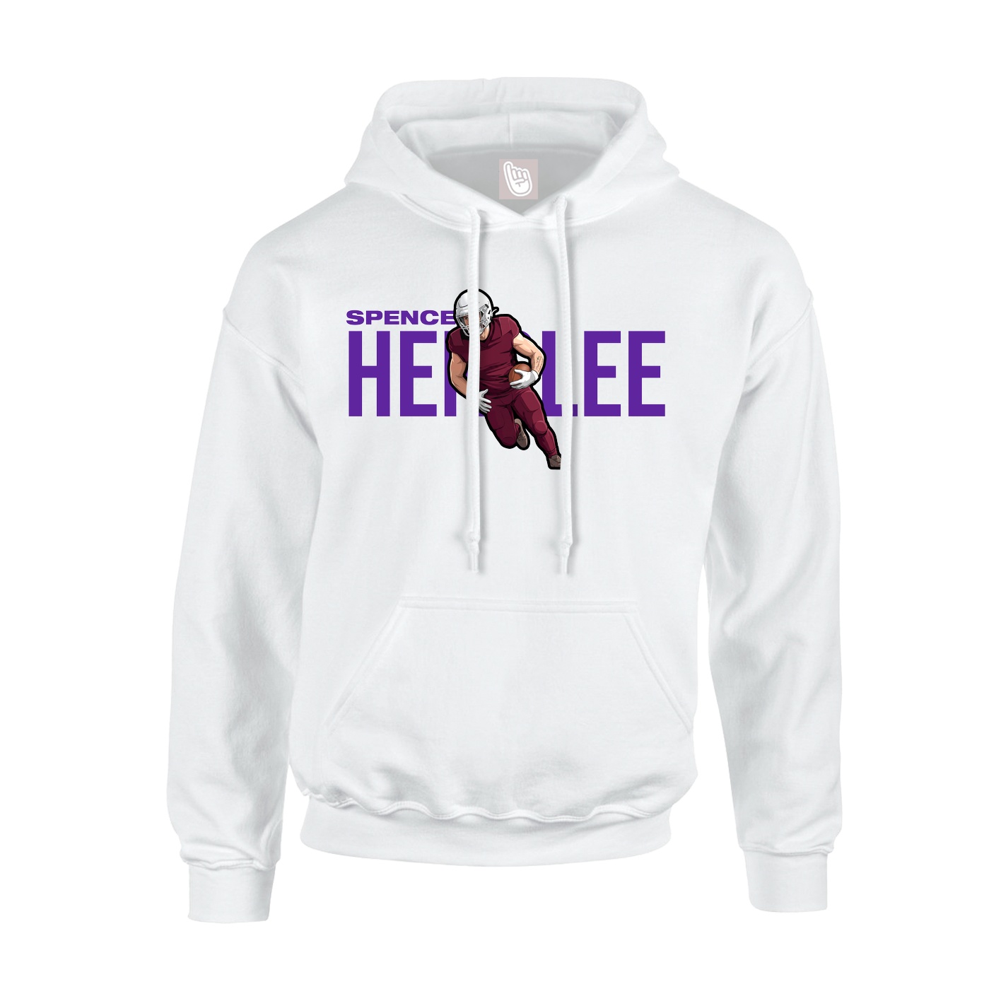 Youth Hoodie — Player Name in White