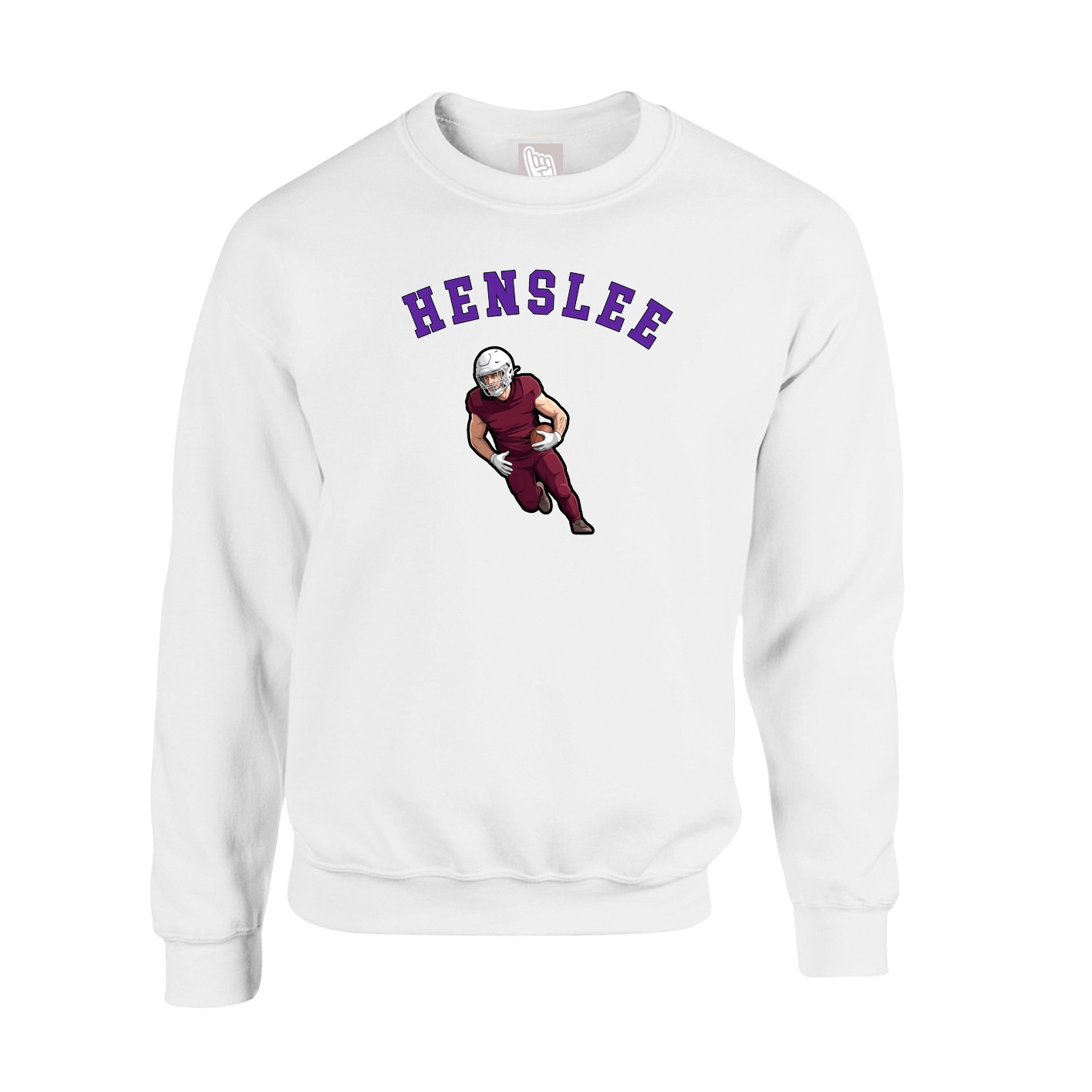 Fleece Crew — Shirsey Arch in White