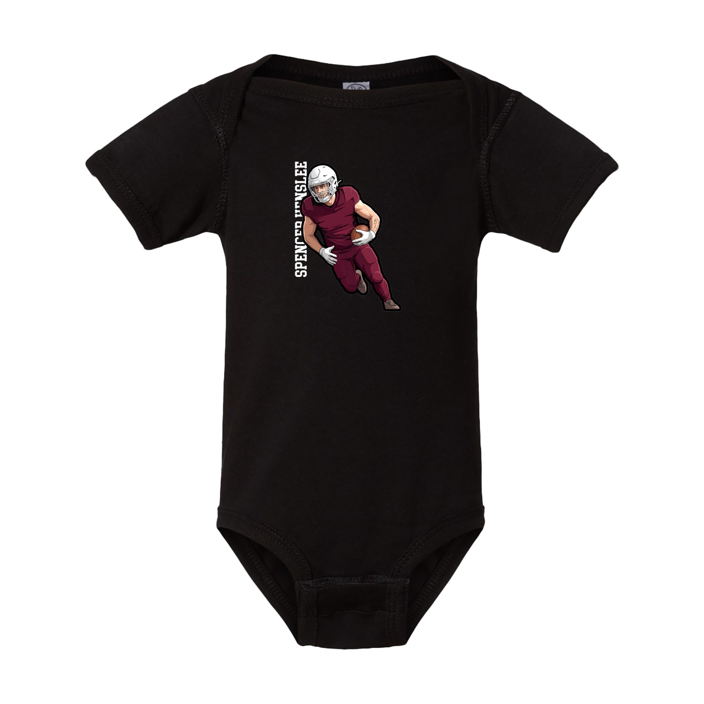 Baby Onesie — Name Vertical in Black
