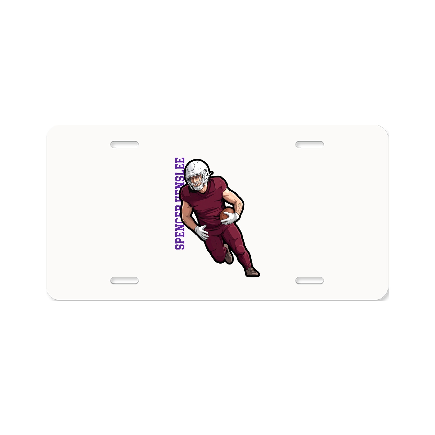 License Plate — Name Vertical in Classic