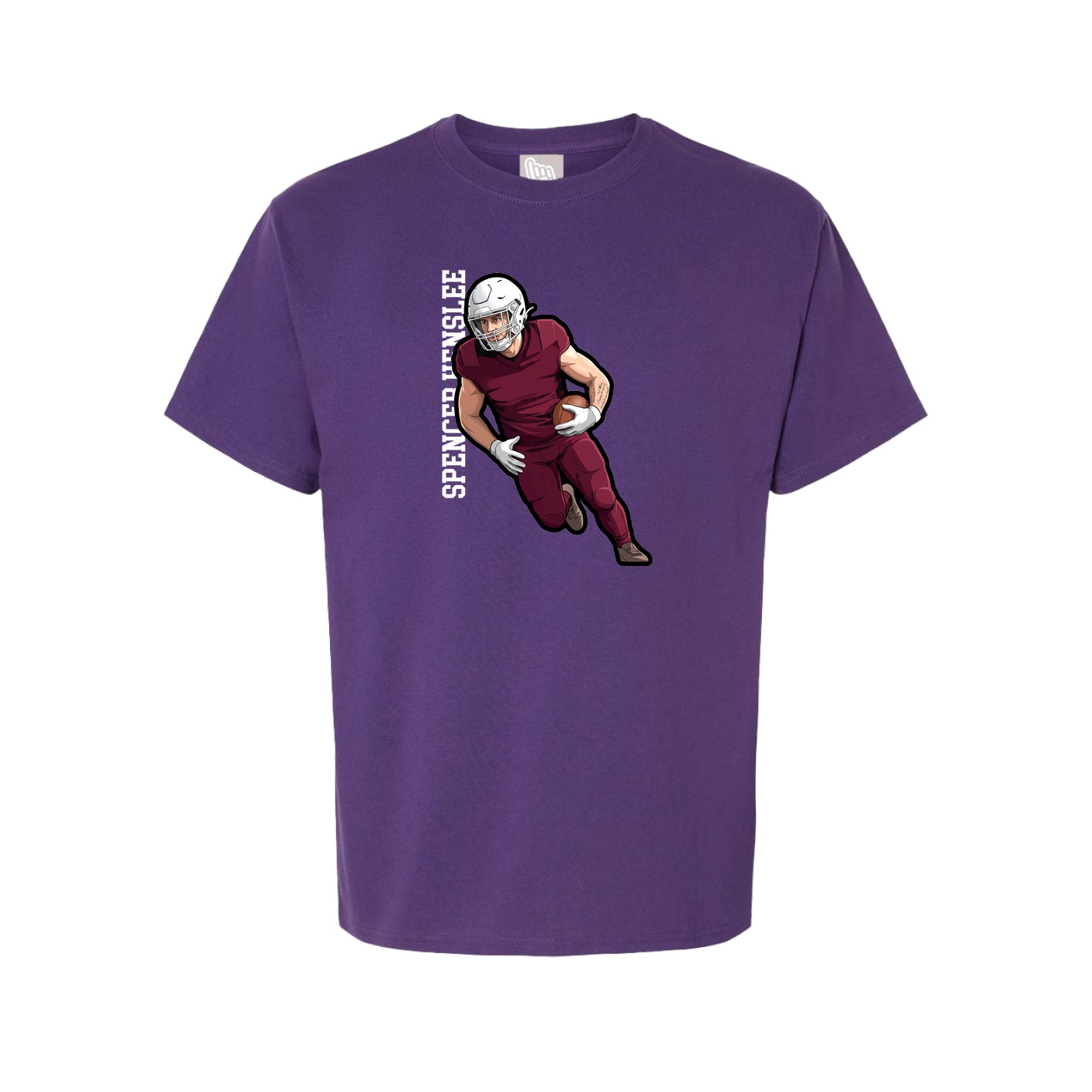 Tee — Name Vertical in Purple