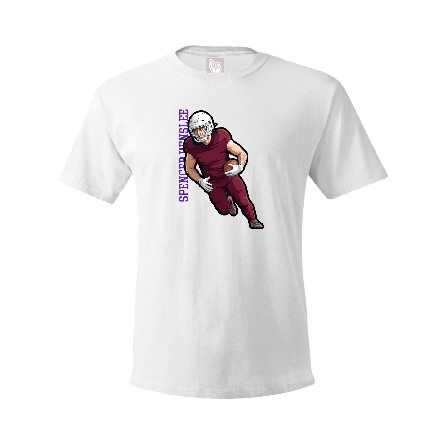 Tee — Name Vertical in White