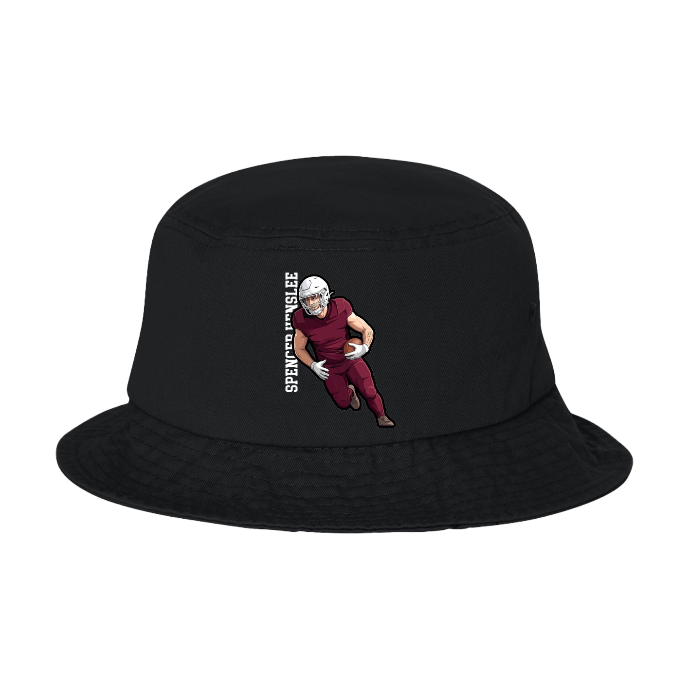Bucket Cap — Name Vertical in Black