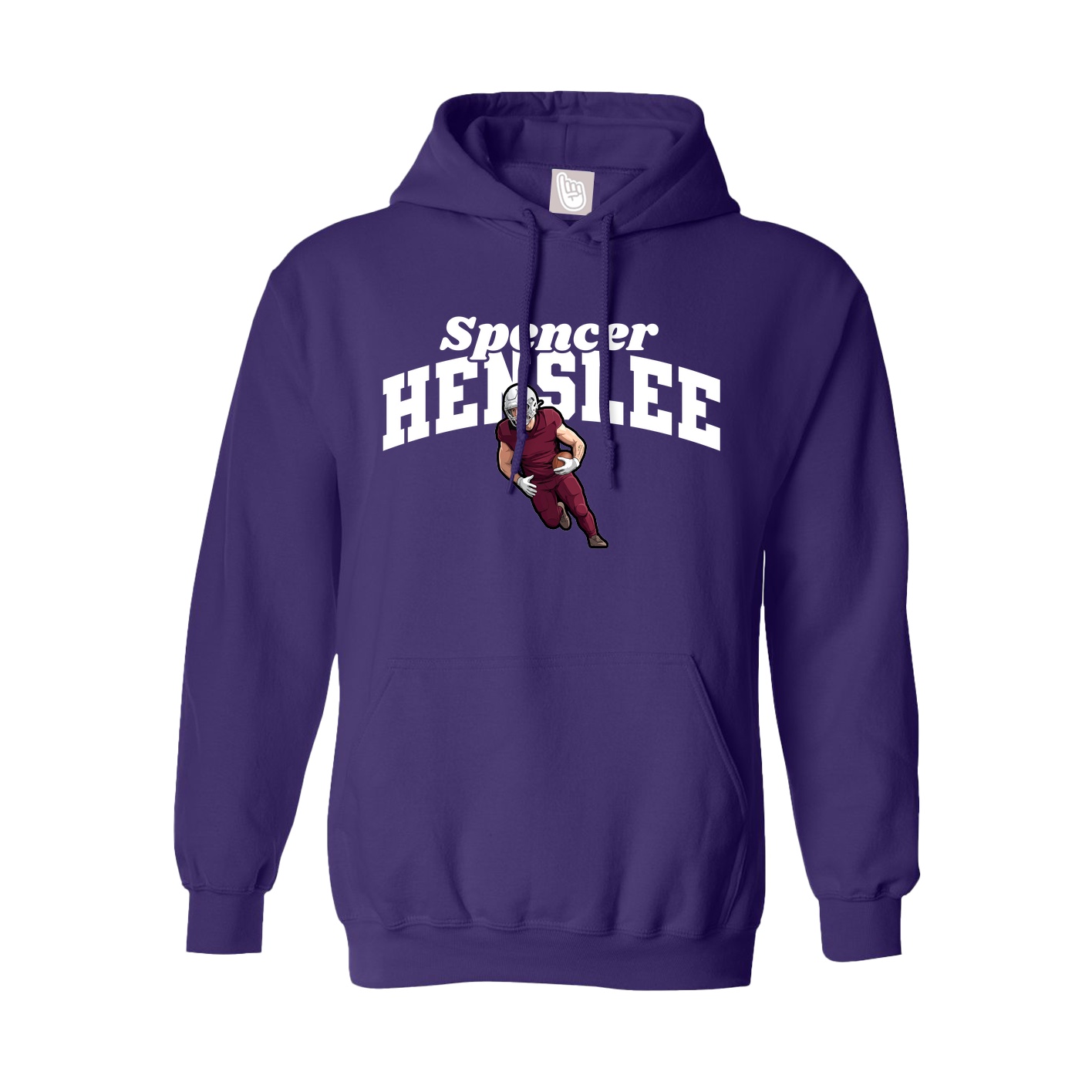 Hoodie — Signature Arch in Purple