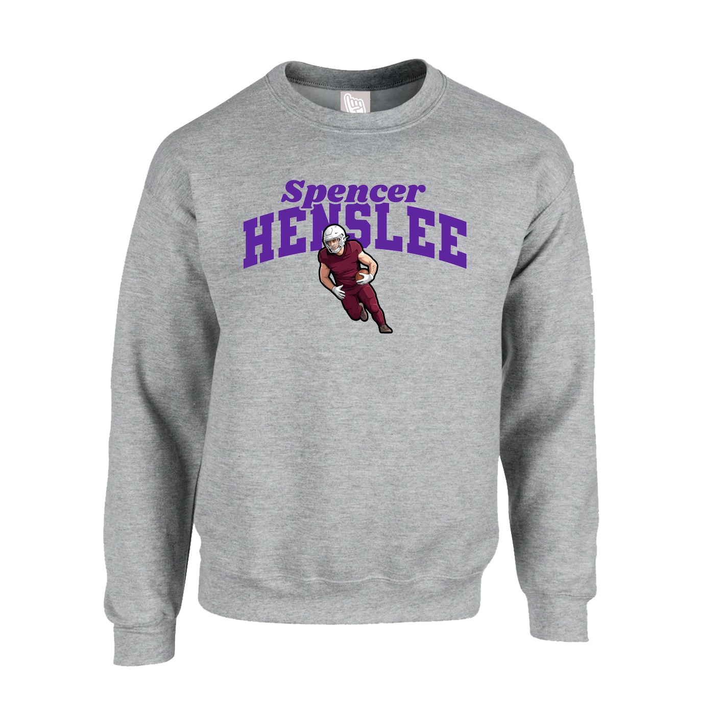 Fleece Crew — Signature Arch in Grey