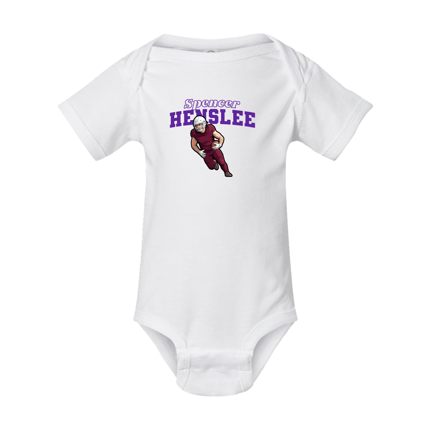 Baby Onesie — Name Arch in White