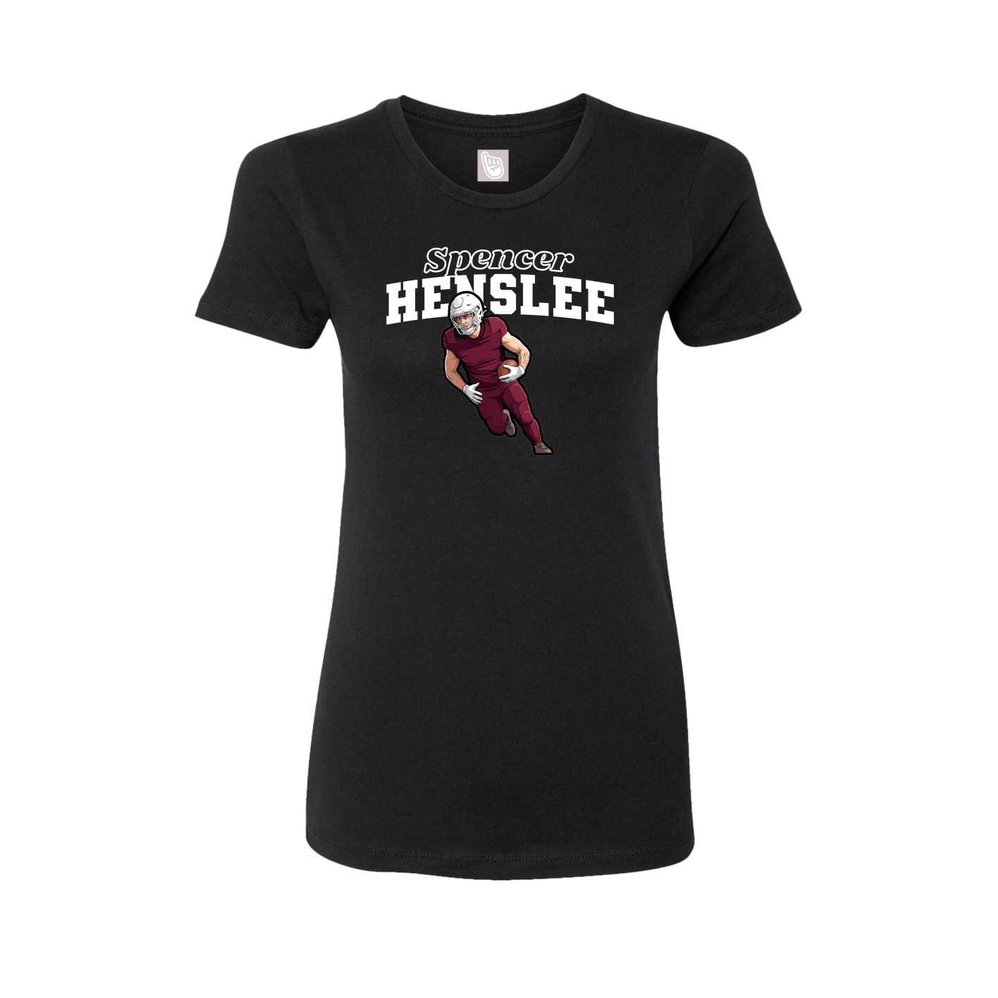 Fitted Women's Tee — Name Arch in Black