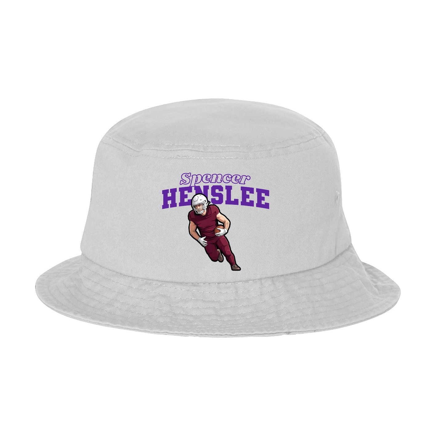 Bucket Cap — Name Arch in White