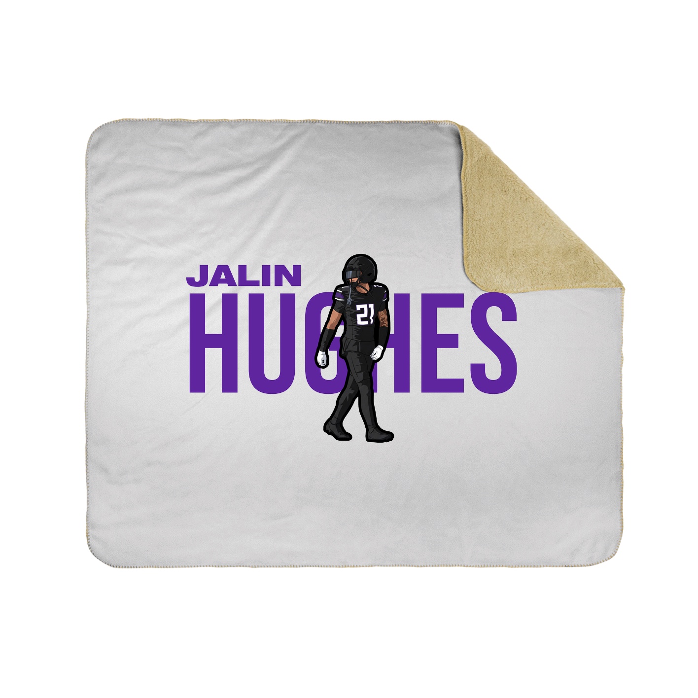 Throw Blanket — Player Name in White