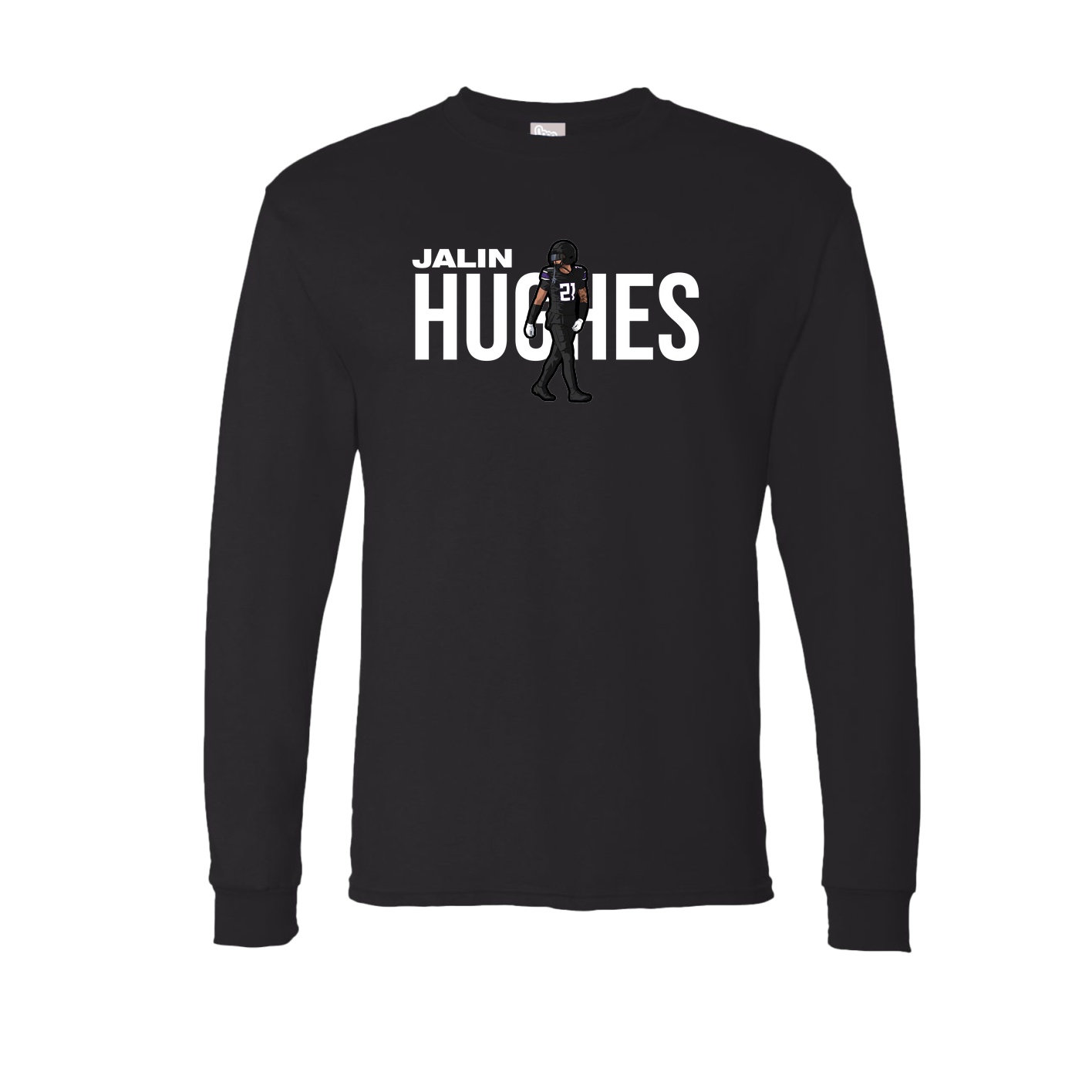 Long Sleeve Tee — Player Name in Black