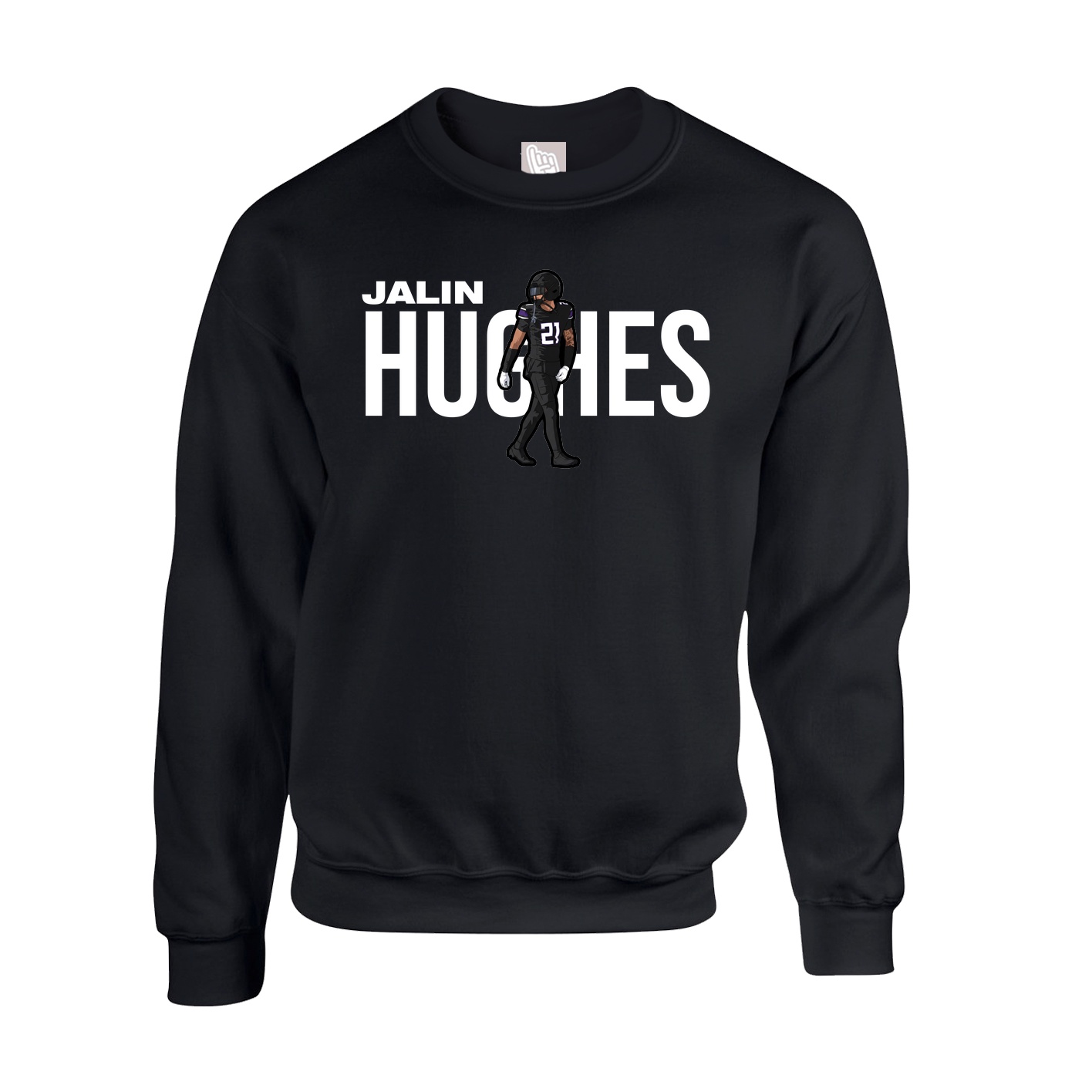 Fleece Crew — Player Name in Black