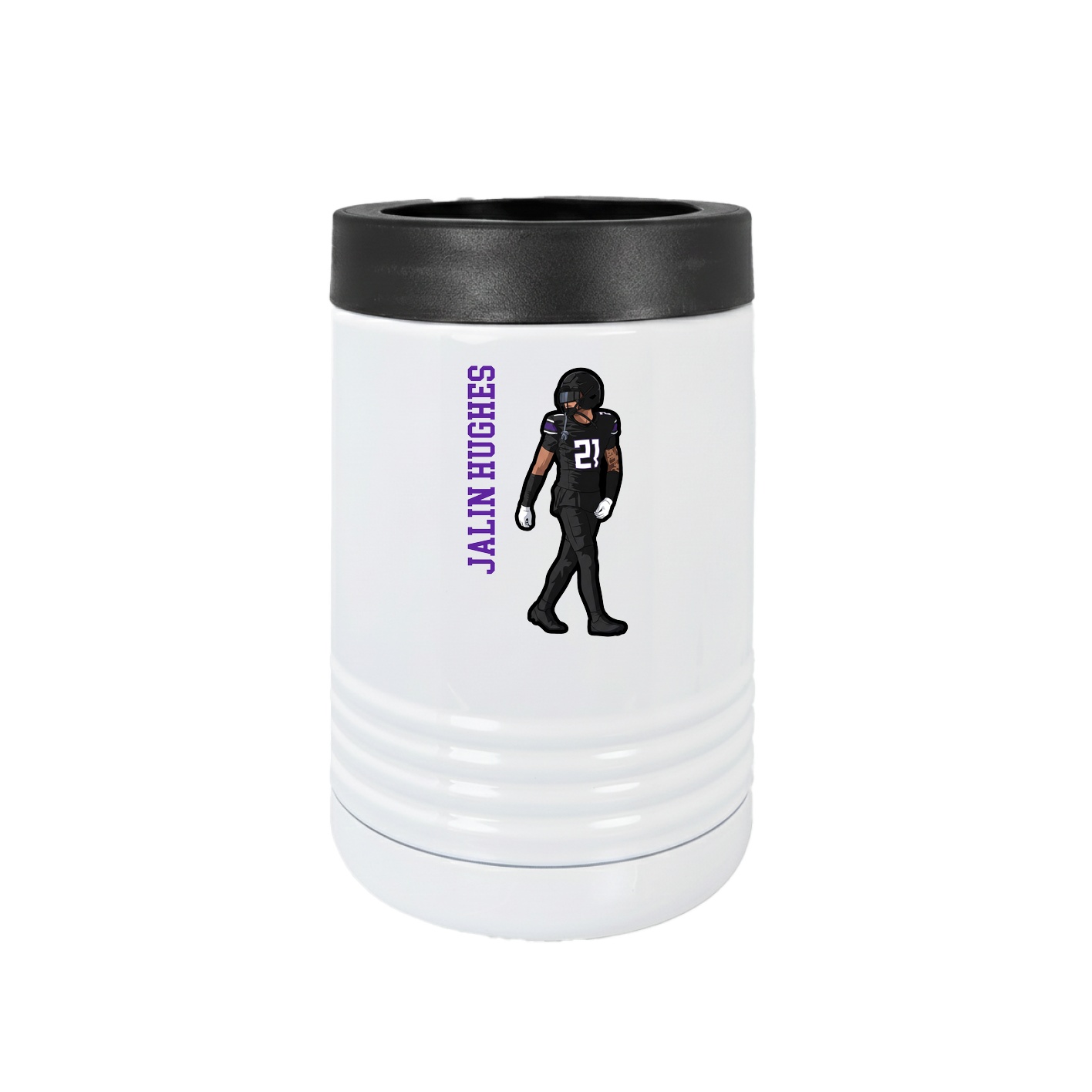Beverage Holder — Name Vertical in White