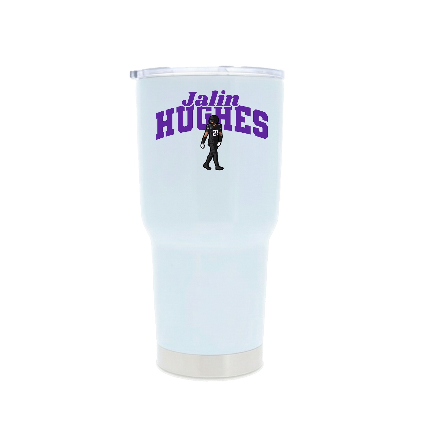 30oz Stainless Steel Tumbler — Signature Arch in White