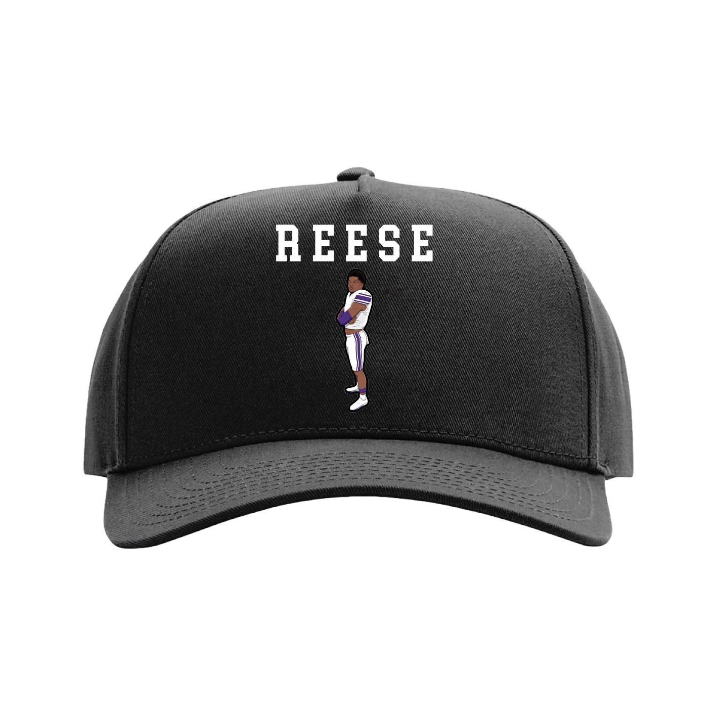 Full Fabric Five-Panel Champ Cap — Shirsey in Black