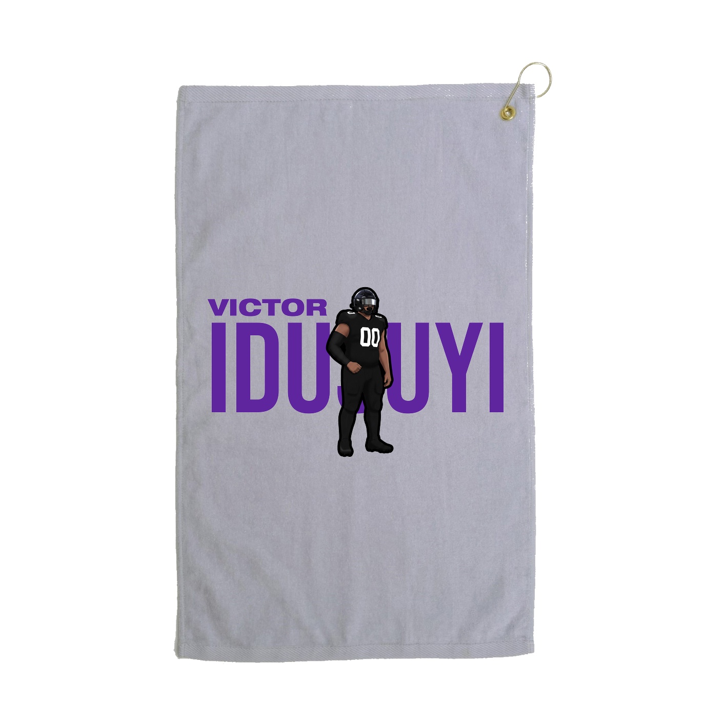 Golf Towel — Player Name in Grey