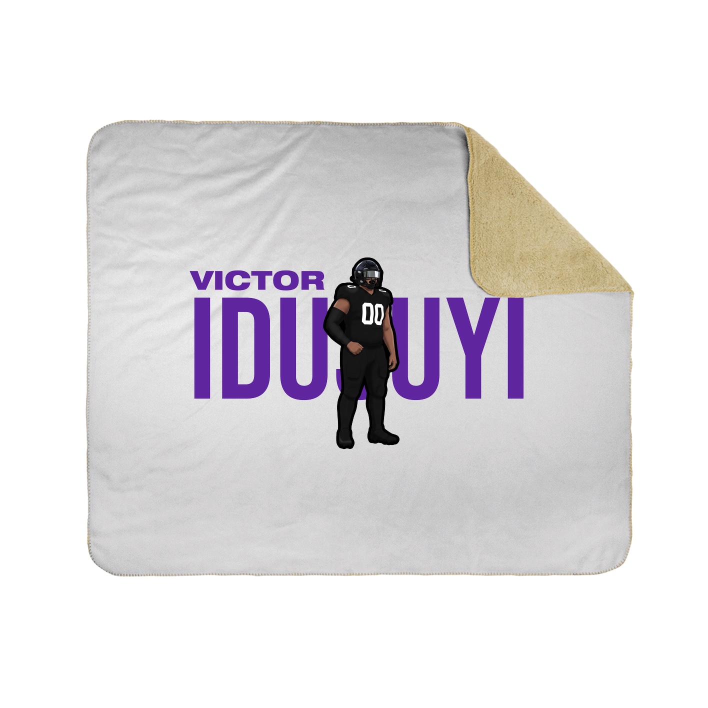 Throw Blanket — Player Name in White