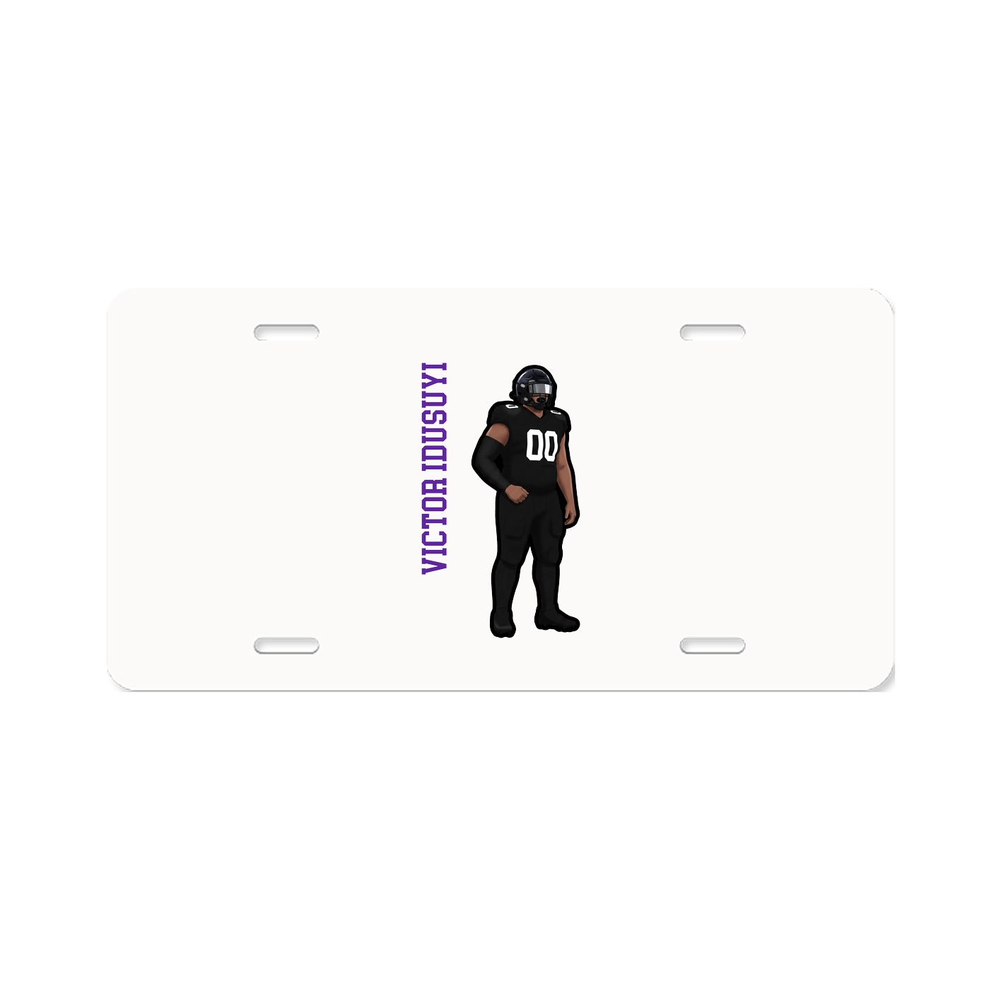 License Plate — Name Vertical in Classic