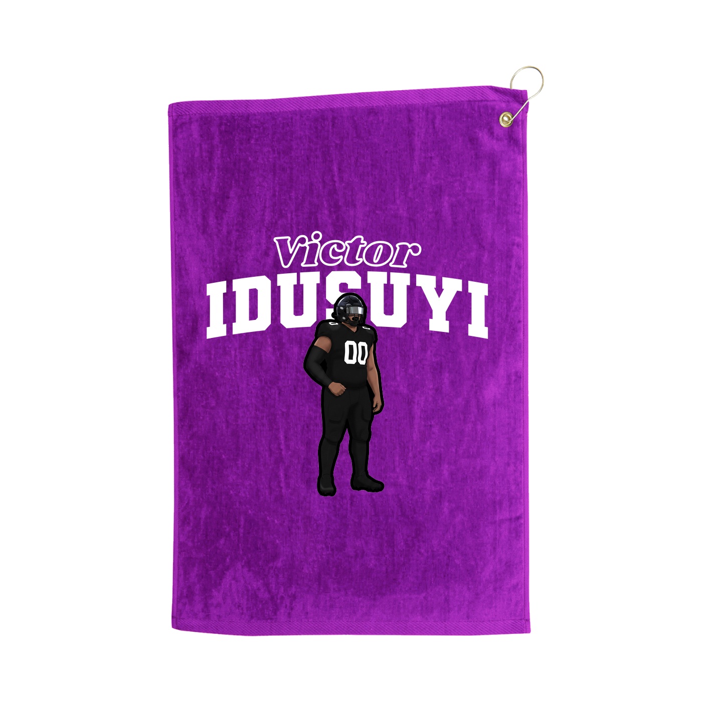 Golf Towel — Name Arch in Purple
