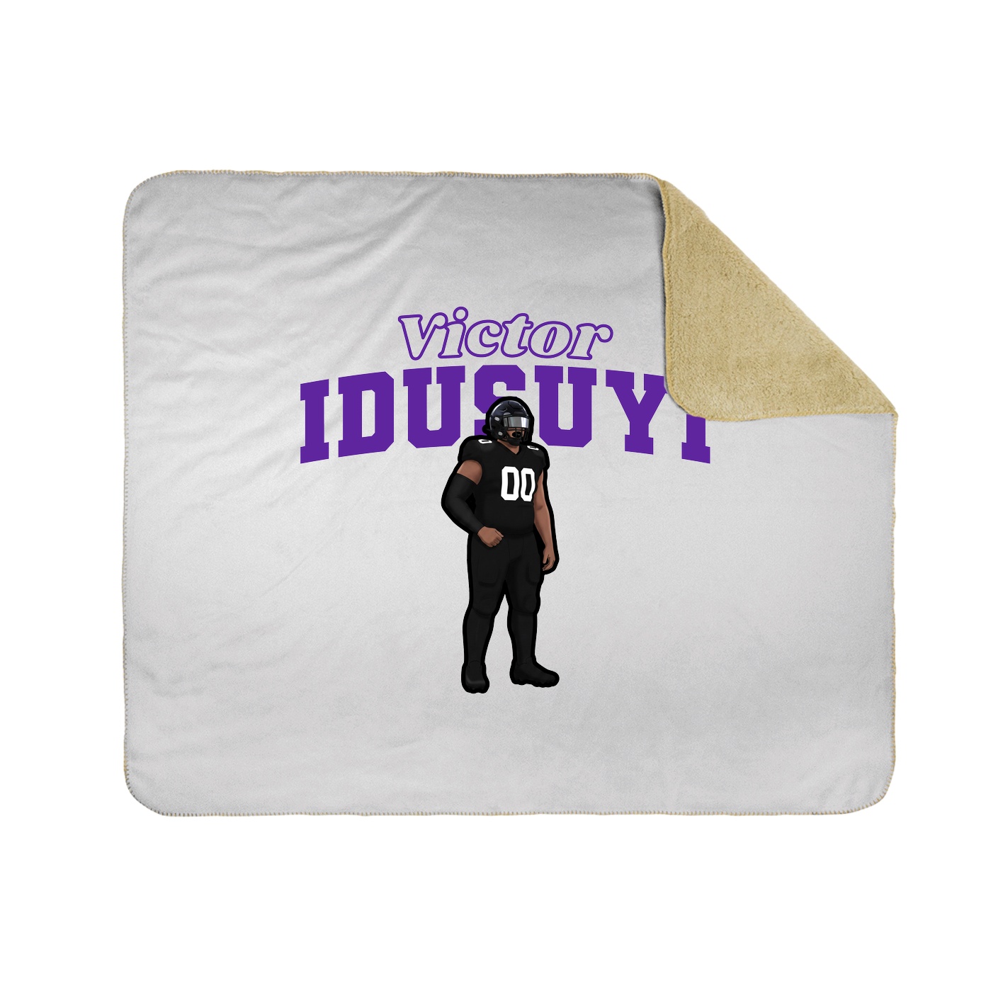 Throw Blanket — Name Arch in White