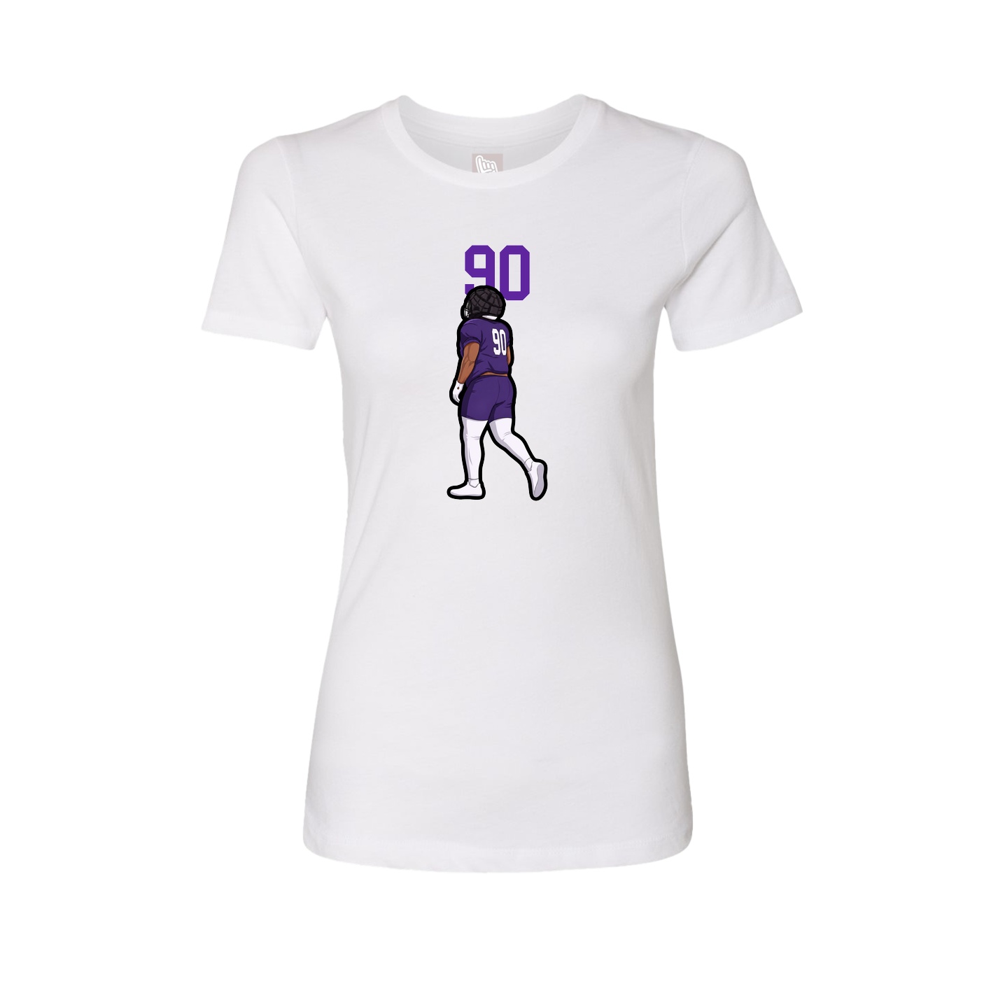 Fitted Women's Tee — Number Top in White