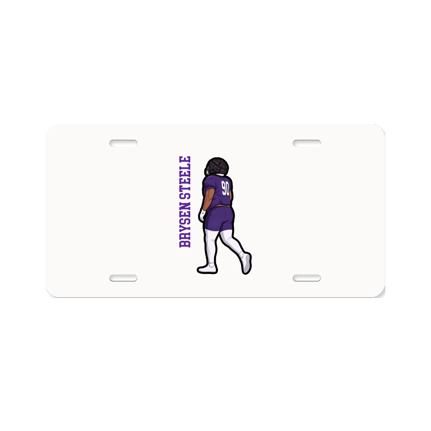 License Plate — Name Vertical in Classic
