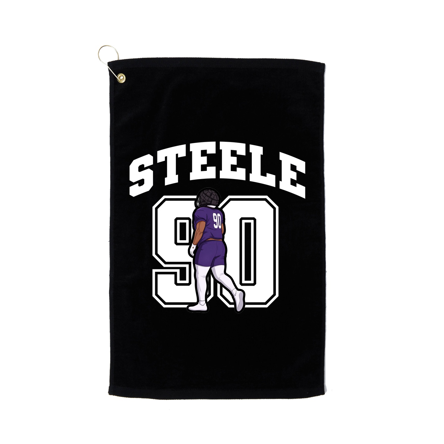 Golf Towel — Number in Black