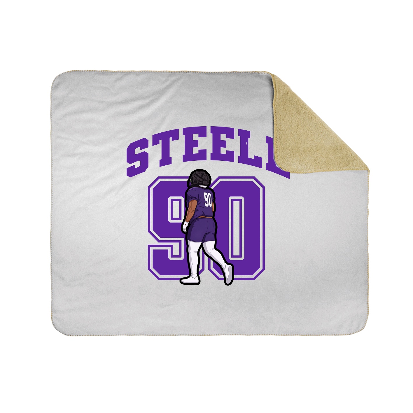 Throw Blanket — Number in White