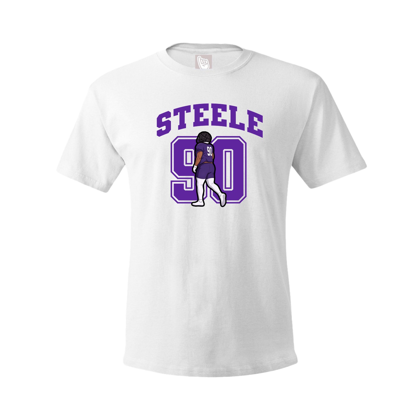 Youth Tee — Number in White