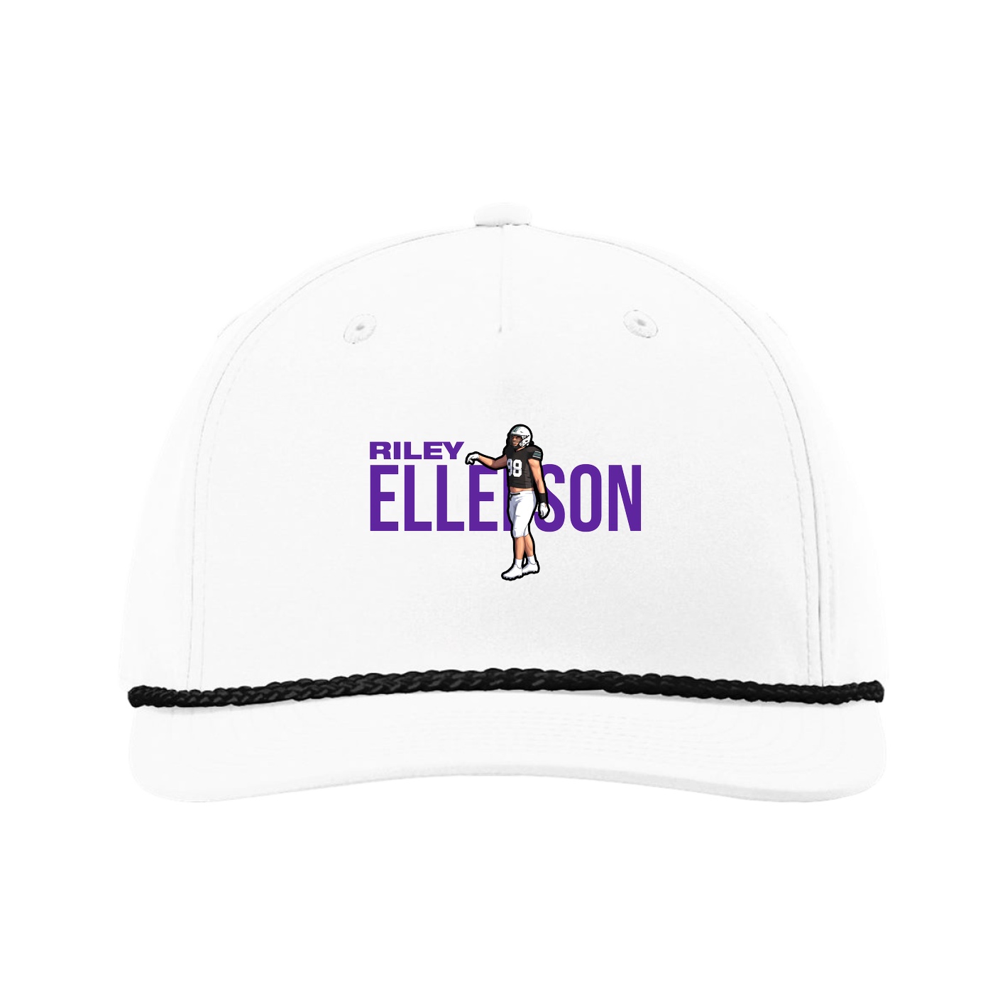 Five-Panel Classic Rope Cap — Player Name in White