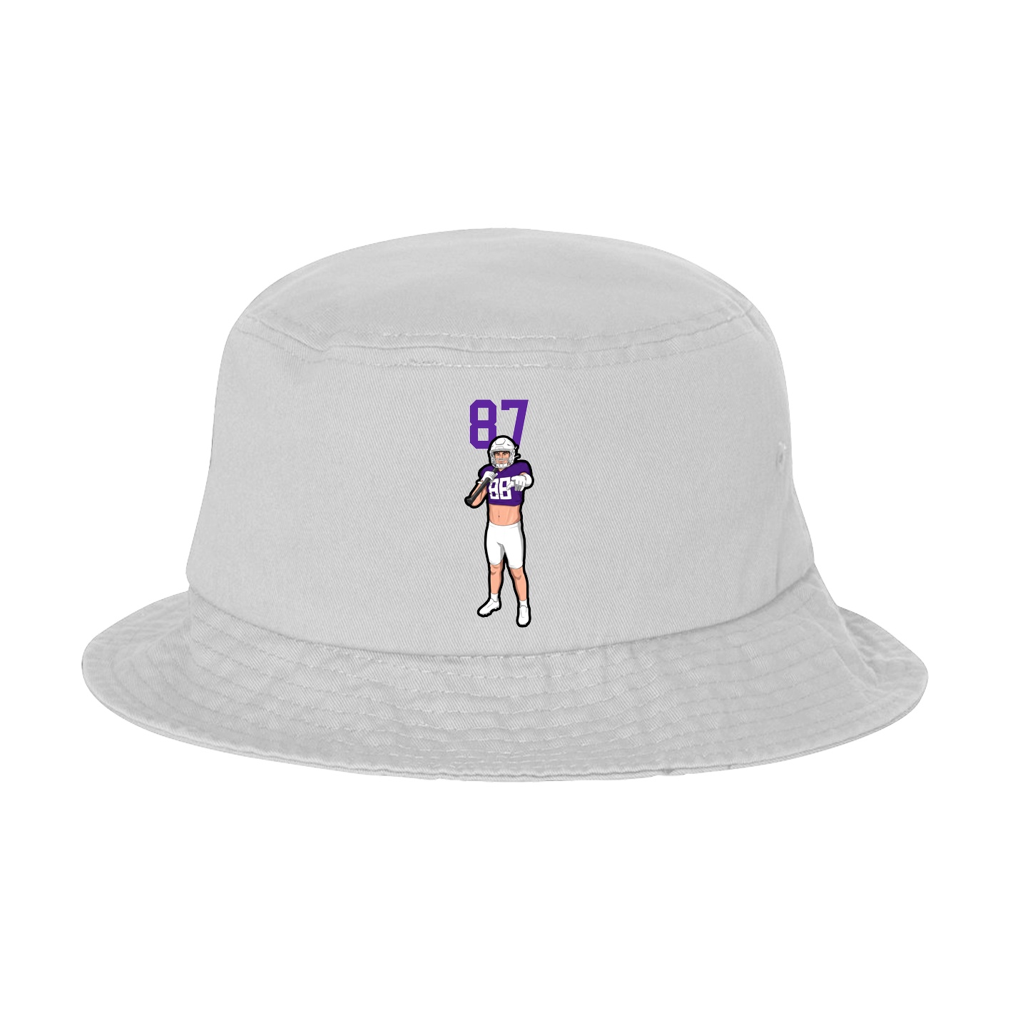 Bucket Cap — Number Top in White