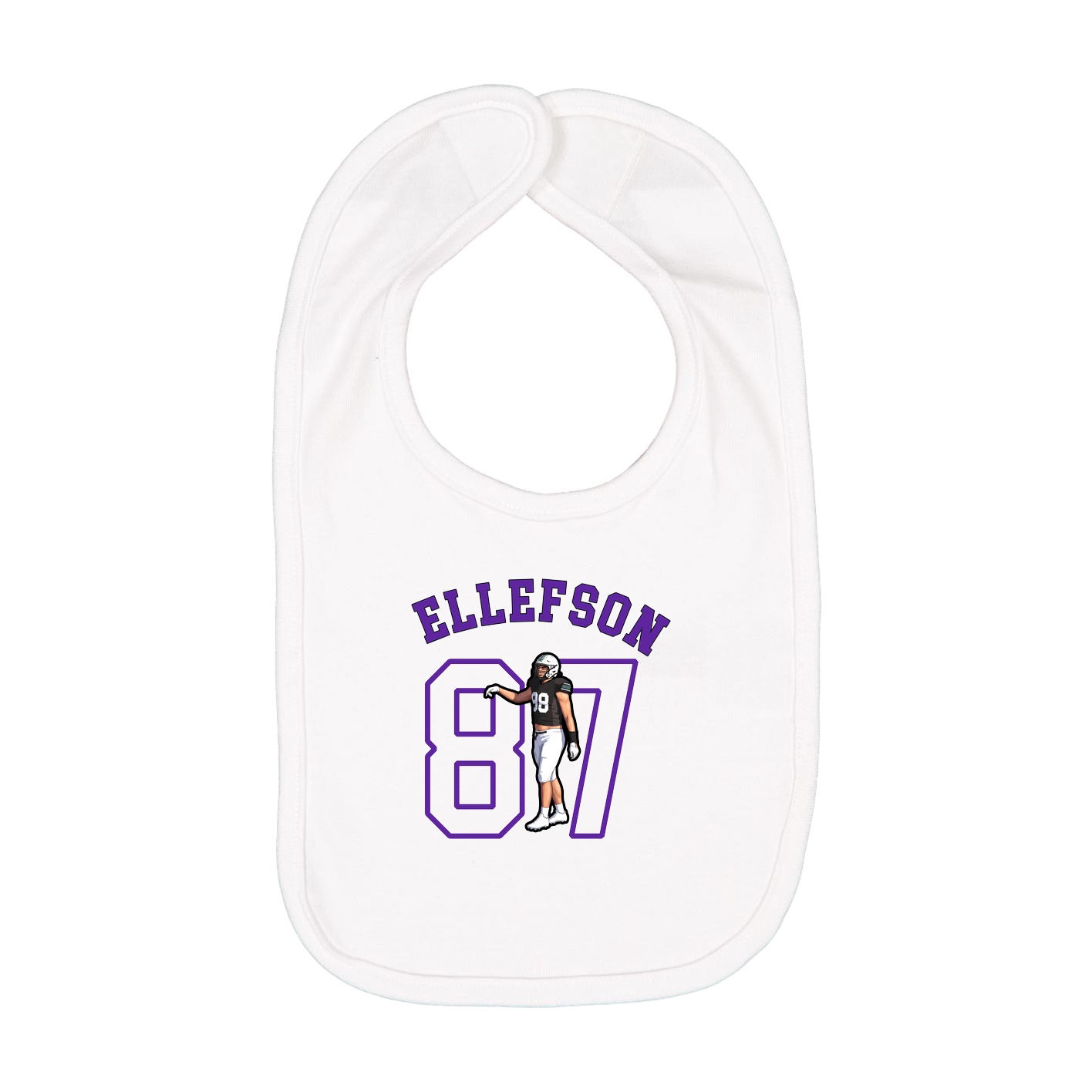 Infant Bib — Shirsey Arch in White