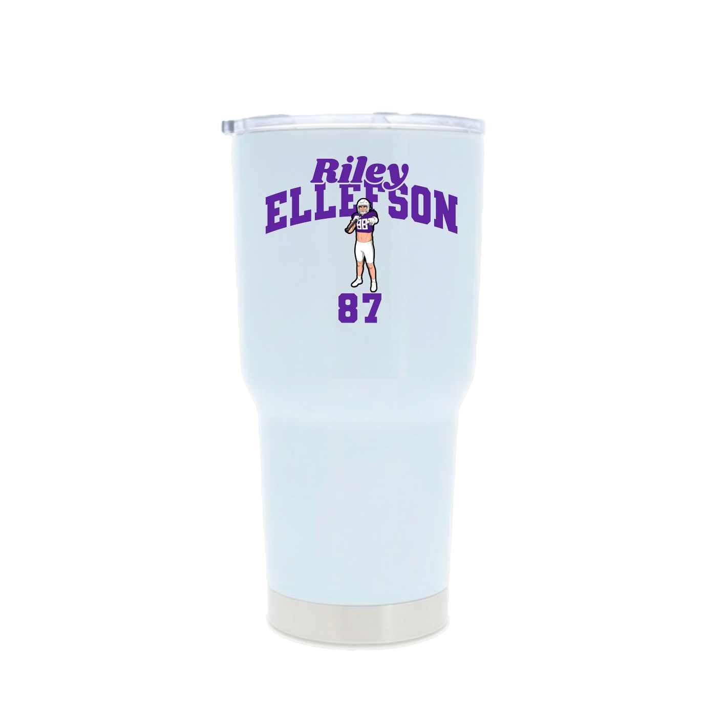 30oz Stainless Steel Tumbler — Signature Arch in White