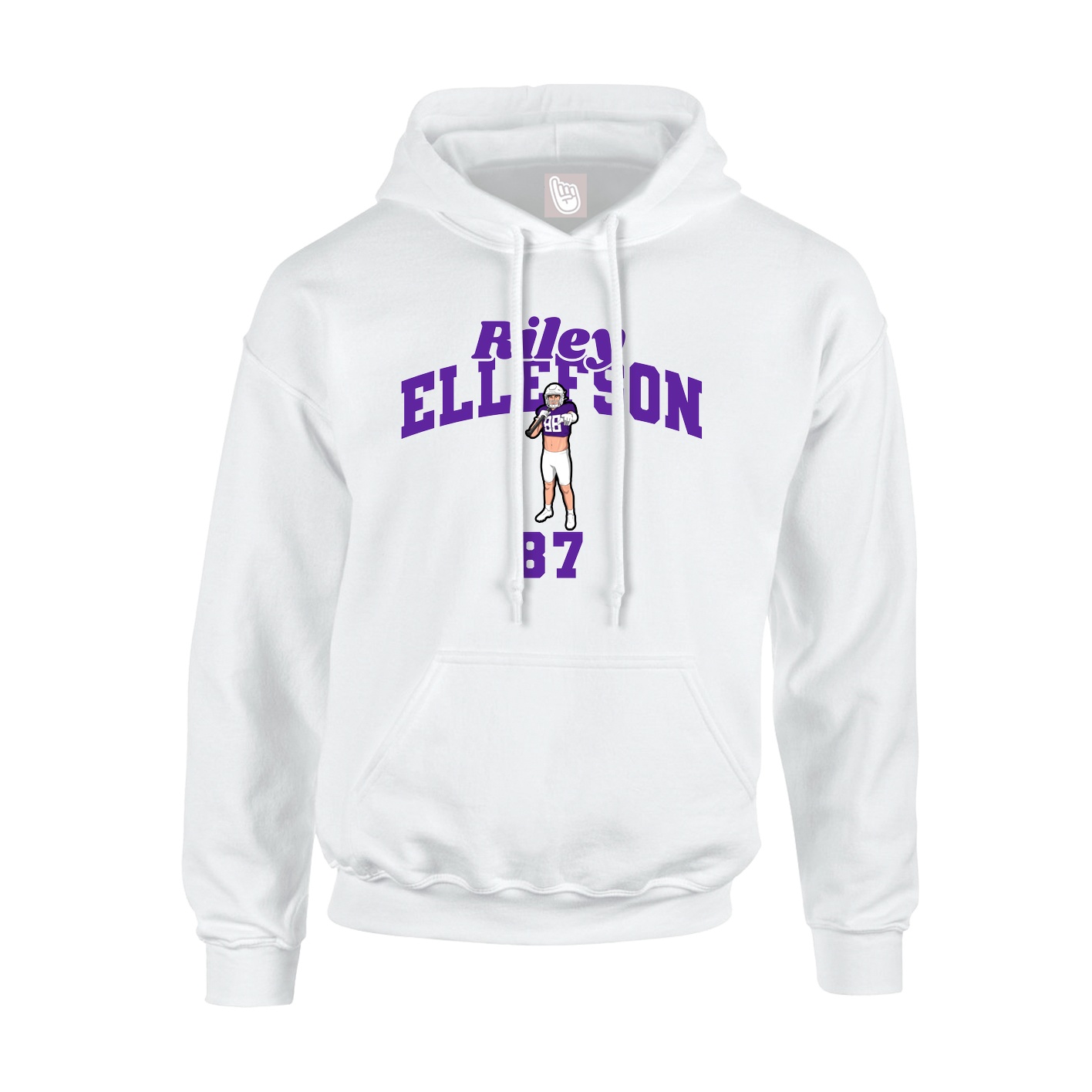 Hoodie — Signature Arch in White