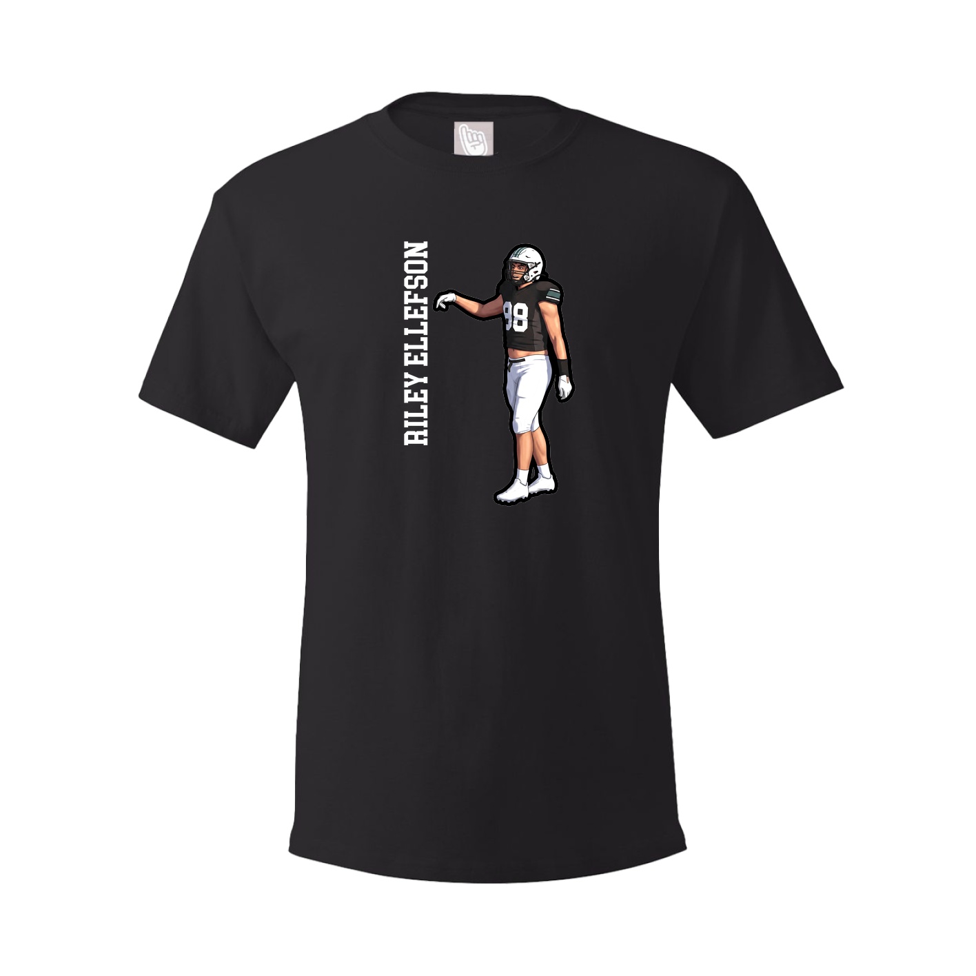 Youth Tee — Name Vertical in Black