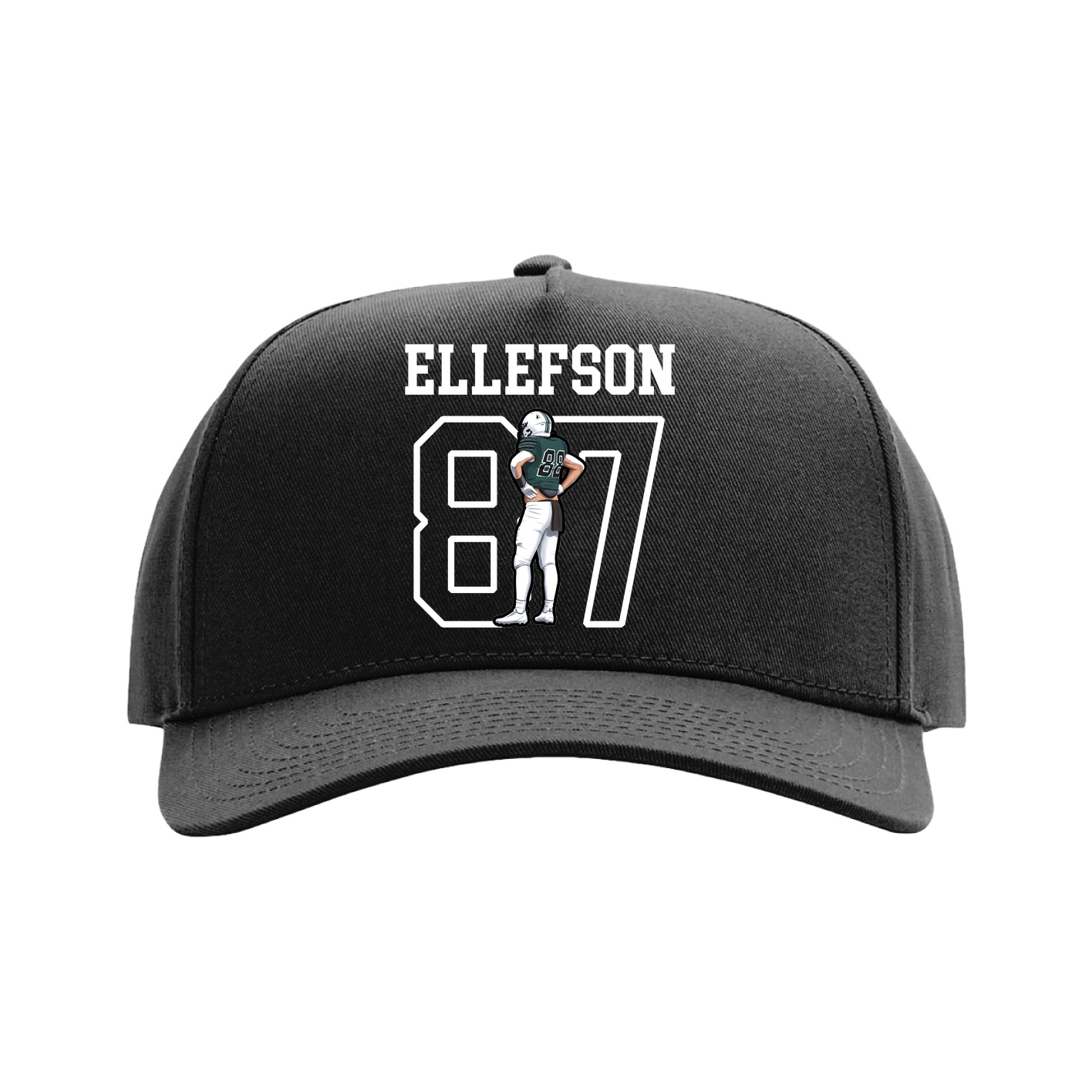 Full Fabric Five-Panel Champ Cap — Shirsey in Black