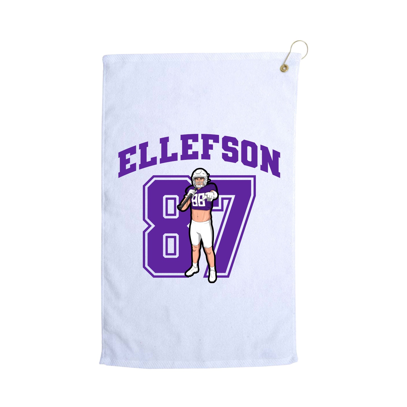 Golf Towel — Number in White