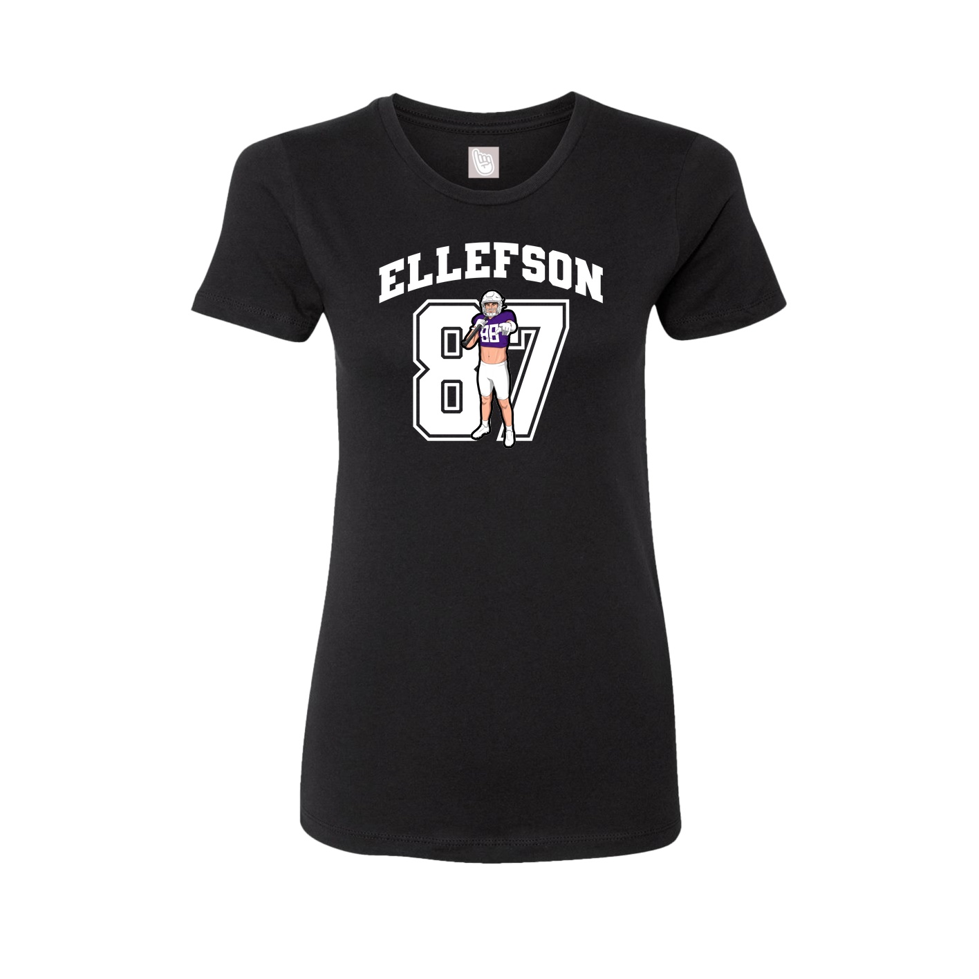 Fitted Women's Tee — Number in Black