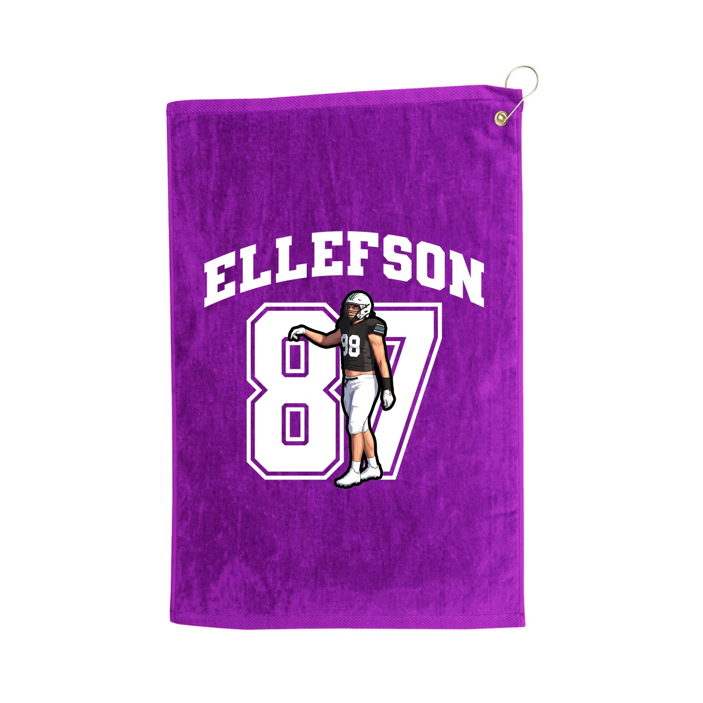 Golf Towel — Number in Purple