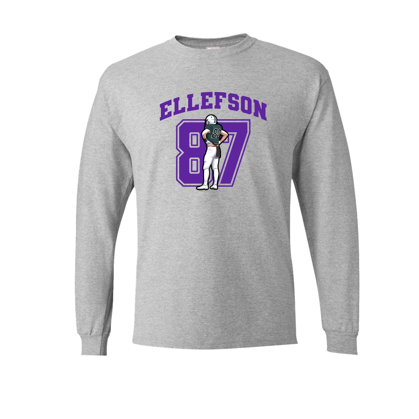 Long Sleeve Tee — Number in Grey