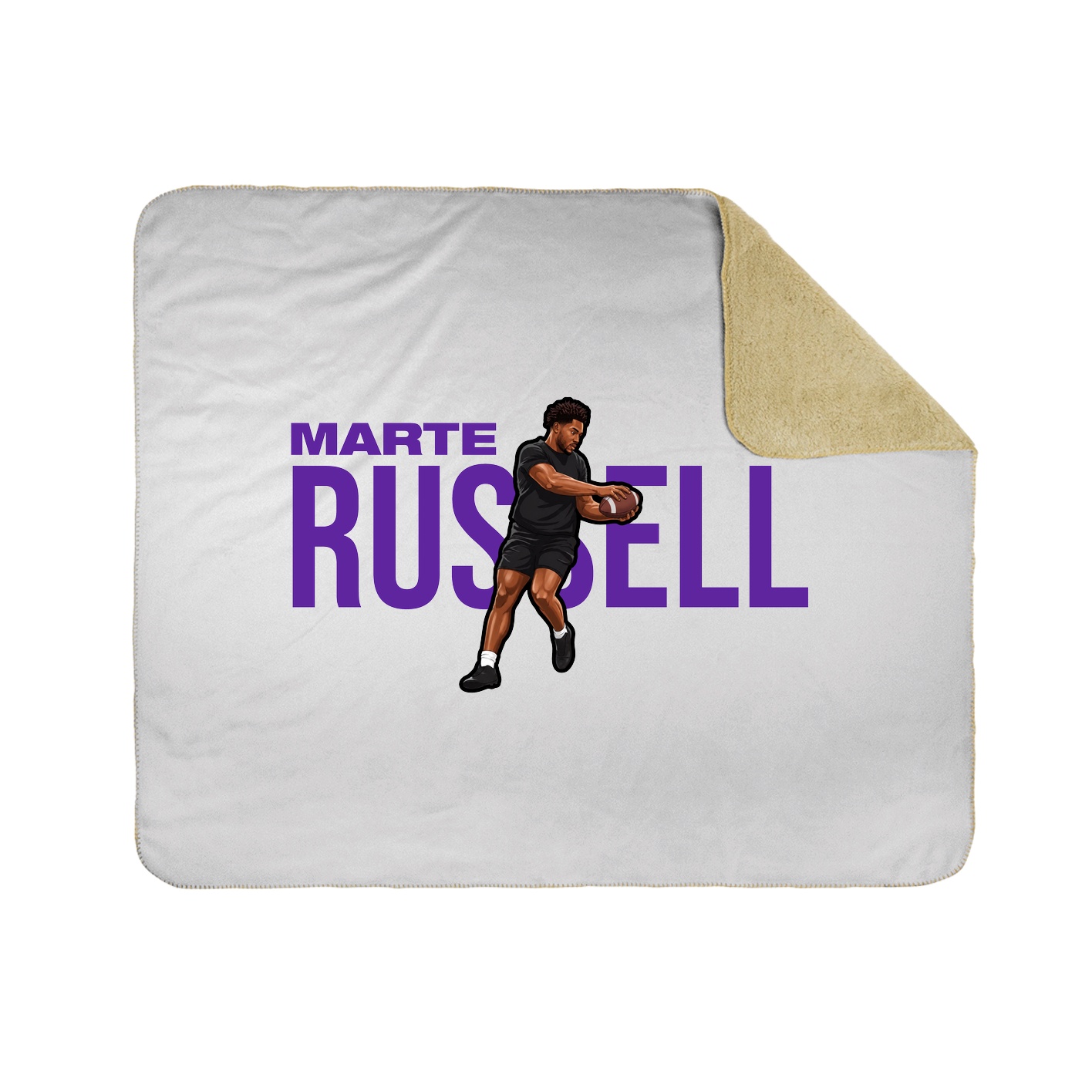 Throw Blanket — Player Name in White
