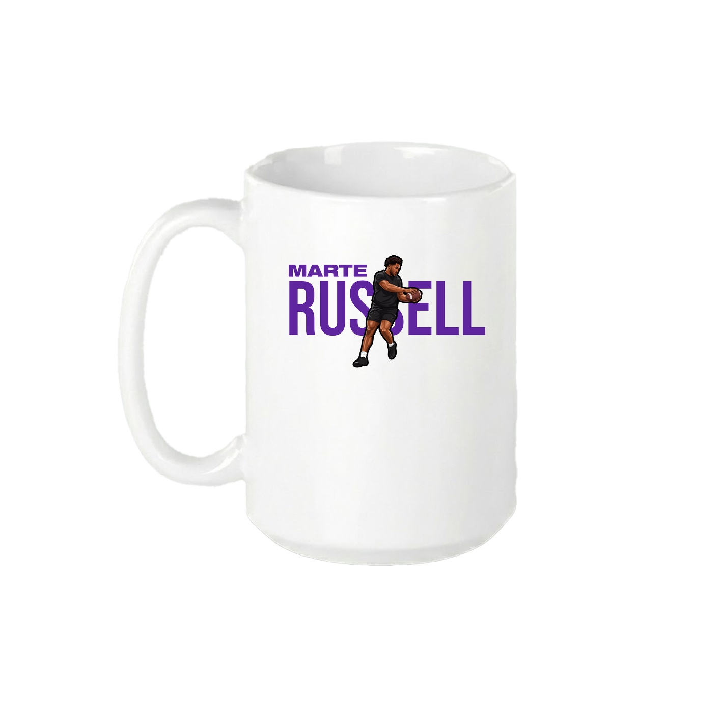 15oz Coffee Mug — Player Name in White