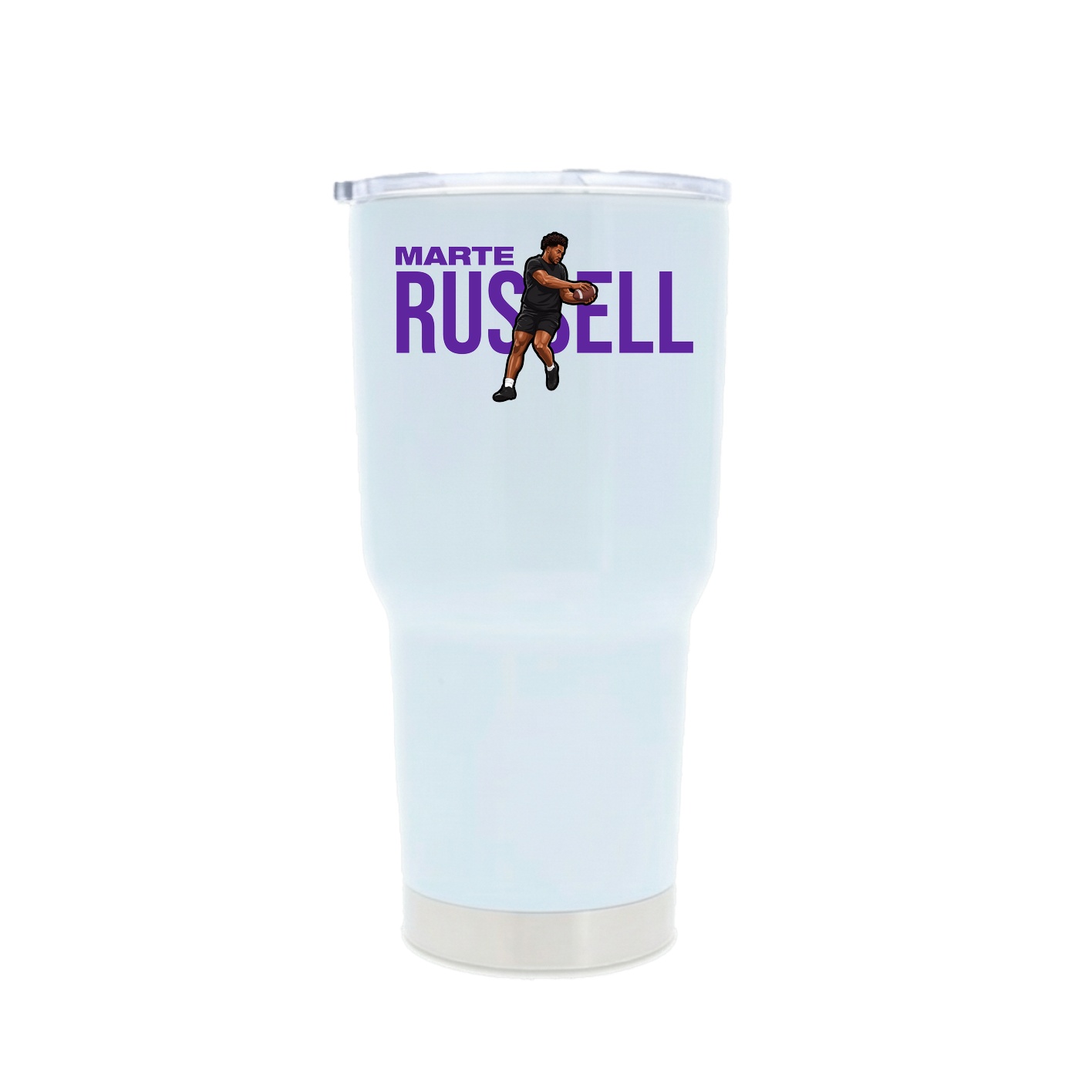 30oz Stainless Steel Tumbler — Player Name in White