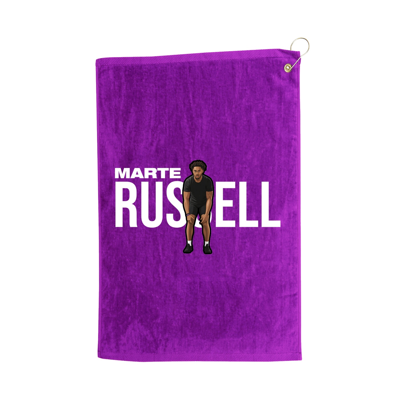Golf Towel — Player Name in Purple
