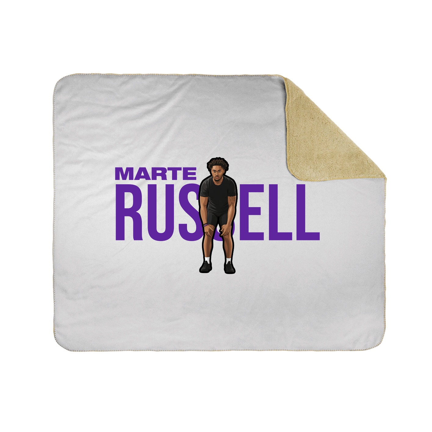 Throw Blanket — Player Name in White