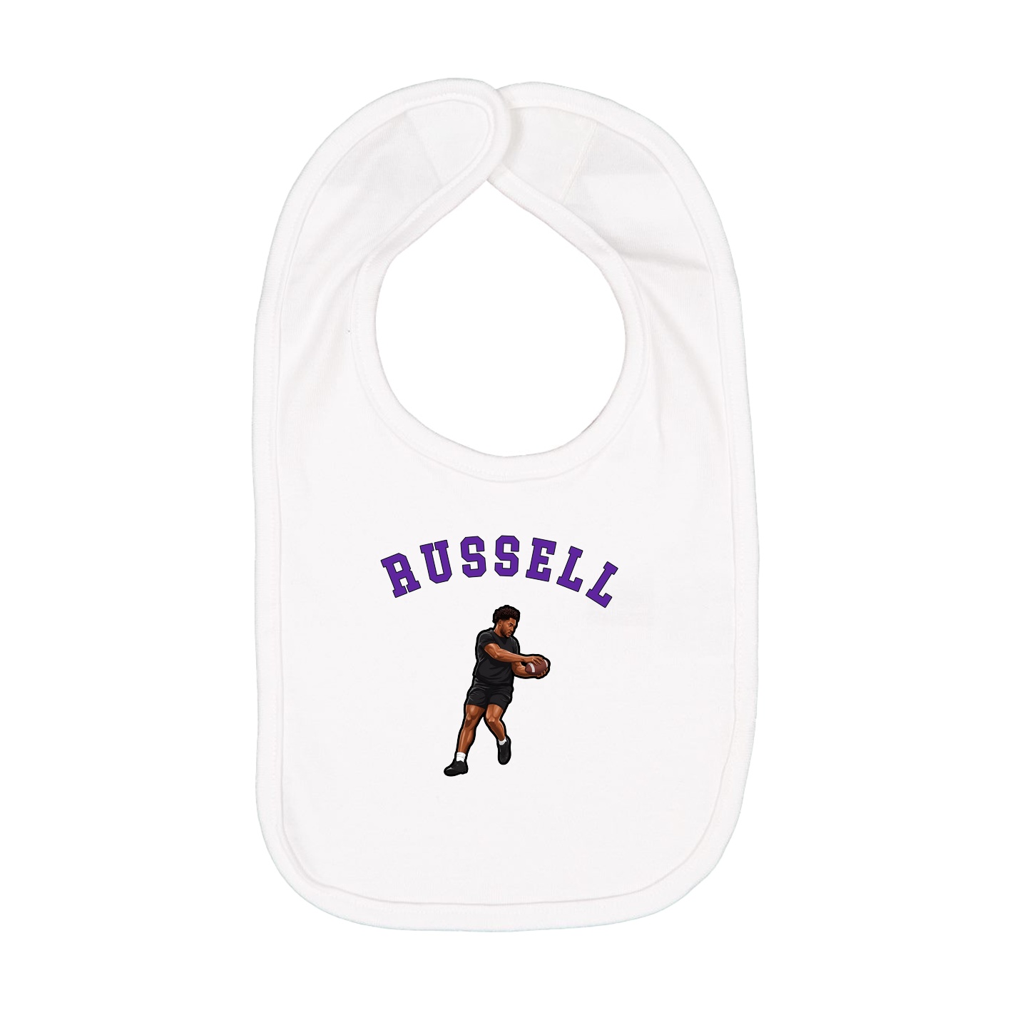 Infant Bib — Shirsey Arch in White